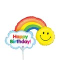Betallic Betallic 86632 14 in. Happy Birthday Rainbow Balloon 86632